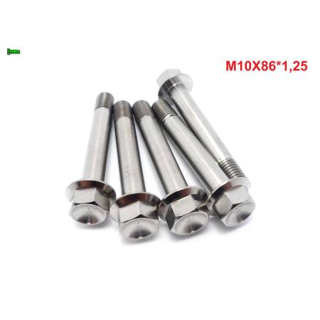 M10x86 śruba tytanowa sześciokątna z kołnierzem din6921 m10x86 skok 1,25